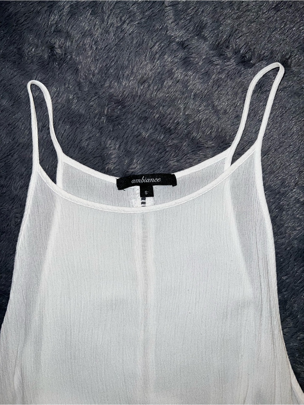 Ambiance White Lightweight Spaghetti-Strap Cami